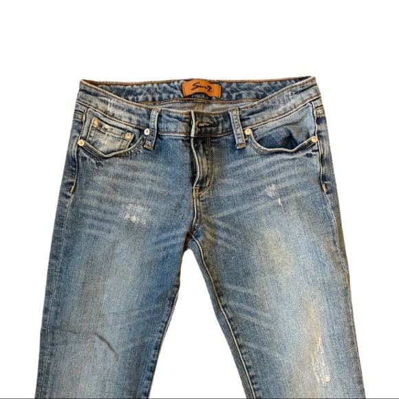 Seven7 denim stretch distressed jeans Size 27 - Picture 2 of 5